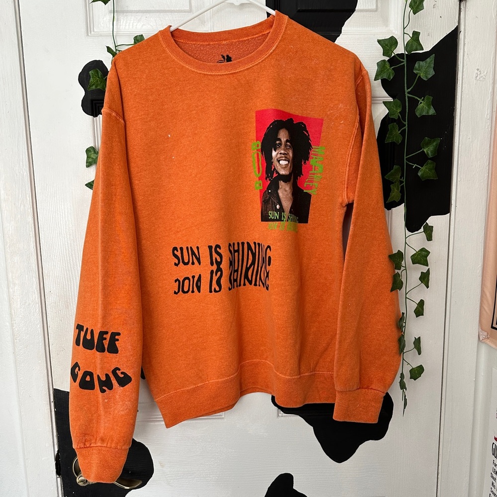 bob marly orange sweater
